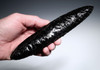 MUSEUM-CLASS PRE-COLUMBIAN AZTEC OBSIDIAN HUMAN SACRIFICE FLAYING BLADE FOR XIPE TOTEC RITUALS  *PC664
