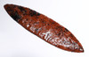 LARGE RED MAHOGANY OBSIDIAN INVESTMENT-CLASS MAYAN PRE-COLUMBIAN BIFACIAL KNIFE DAGGER BLADE FOR HEART-REMOVAL SACRIFICE  *PC669