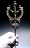EXTRAORDINARY LARGE ANCIENT BRONZE 'MASTER OF ANIMALS' FIGURAL IDOL FINIAL FROM NEAR EAST LURISTAN  *LUR472