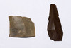 TWO NEANDERTHAL MOUSTERIAN BLADE KNIFE FLINT FLAKE TOOLS FROM THE FRENCH ALPS OF LA FAURIE FRANCE  *M551