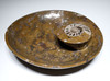 PREMIUM LARGE ONE-OF-A-KIND HAND CARVED 400 MILLION YEAR FOSSIL STONE BOWL WITH GONIATITE AMMONITE FOSSILS  *FB1
