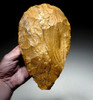 UNUSUALLY LARGE GOLDEN INVESTMENT-CLASS AMYGDALOID ACHEULEAN HAND AXE MADE BY HOMO ERGASTER FROM STONE AGE AFRICA  *ACH475