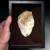 SPECTACULAR IVORY WHITE PREHISTORIC FLINT HOMO HEIDELBERGENSIS ACHEULEAN HAND AXE FROM LOWER PALEOLITHIC BELGIUM  *ACH500