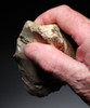 SPECTACULAR IVORY WHITE PREHISTORIC FLINT HOMO HEIDELBERGENSIS ACHEULEAN HAND AXE FROM LOWER PALEOLITHIC BELGIUM  *ACH500