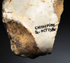 SPECTACULAR IVORY WHITE PREHISTORIC FLINT HOMO HEIDELBERGENSIS ACHEULEAN HAND AXE FROM LOWER PALEOLITHIC BELGIUM  *ACH500