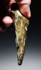 EXCEPTIONAL OLIVE BROWN FLINT HOMO ERECTUS PREHISTORIC ACHEULEAN BIFACE HAND AXE FROM FRANCE  *ACH499