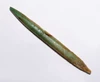 RARE GREEN STAINED ANCIENT SARMATIAN BONE ARROWHEAD FROM AN EASTERN SCYTHIAN NOMAD HORSEBACK WARRIOR  *LUR485