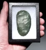 EXCEPTIONAL TENERIAN AFRICAN NEOLITHIC GREEN JASPER OVATE DISCOIDAL SCRAPER FROM THE PEOPLE OF THE GREEN SAHARA  *CAP496