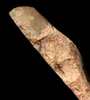 CRO MAGNON AURIGNACIAN UPPER PALEOLITHIC FLINT KNIFE BLADE FLAKE TOOL WITH BUTCHERED MEGAFAUNA FOSSIL BONE FROM FAMOUS LA GANE SITE IN FRANCE  *UP087