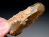 CRO MAGNON AURIGNACIAN UPPER PALEOLITHIC FLINT KNIFE BLADE FLAKE TOOL WITH BUTCHERED MEGAFAUNA FOSSIL BONE FROM FAMOUS LA GANE SITE IN FRANCE  *UP087