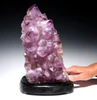 EXCEPTIONAL LARGE GEM AMETHYST CLUSTER CRYSTAL LAMP WITH LED LIGHT 17.5 LBS  / 8 KG  *L3