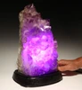EXCEPTIONAL LARGE GEM AMETHYST CLUSTER CRYSTAL LAMP WITH LED LIGHT 17.5 LBS  / 8 KG  *L3