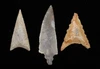 THREE PREMIUM GRADE AFRICAN CAPSIAN NEOLITHIC PROJECTILE POINT ARROWHEADS  *CAP505