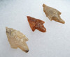 CAP153 - SET OF THREE INTACT AFRICAN NEOLITHIC BATTLE MICRO-ARROWHEADS SIMILAR TO THOSE FOUND IN WARRIOR BURIALS