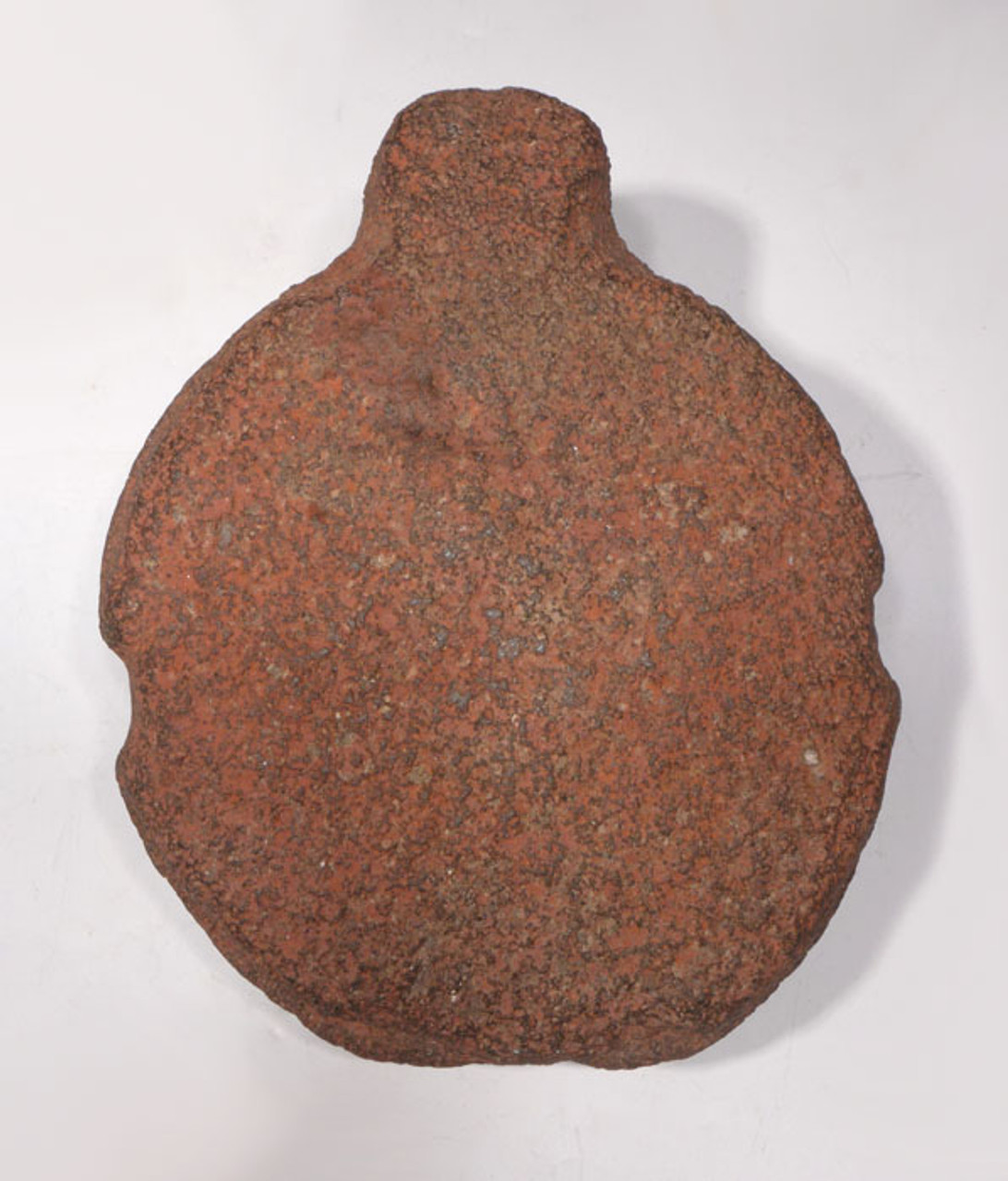 PCX001 -  PRE-COLUMBIAN TURTLE EFFIGY MILL GRINDING STONE WITH ORIGINAL RED CINNABAR PIGMENT FROM CENTRAL AMERICA