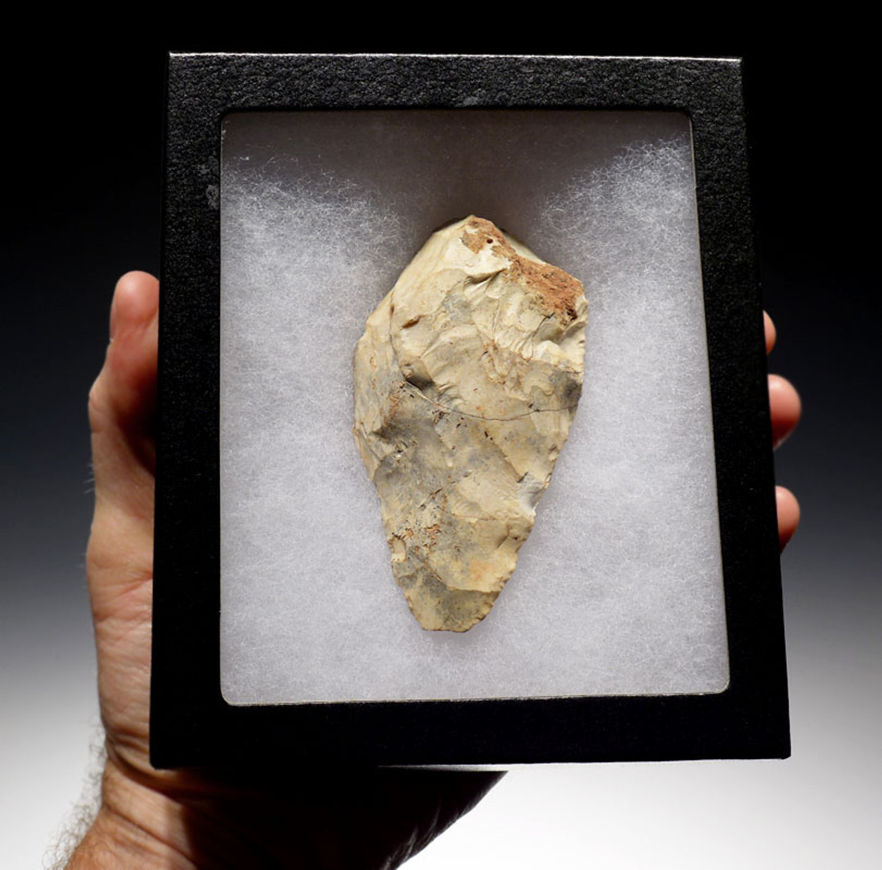 M330 - EXCEPTIONAL NEANDERTHAL MOUSTERIAN FLINT BIFACIAL HANDAXE FROM FRANCE