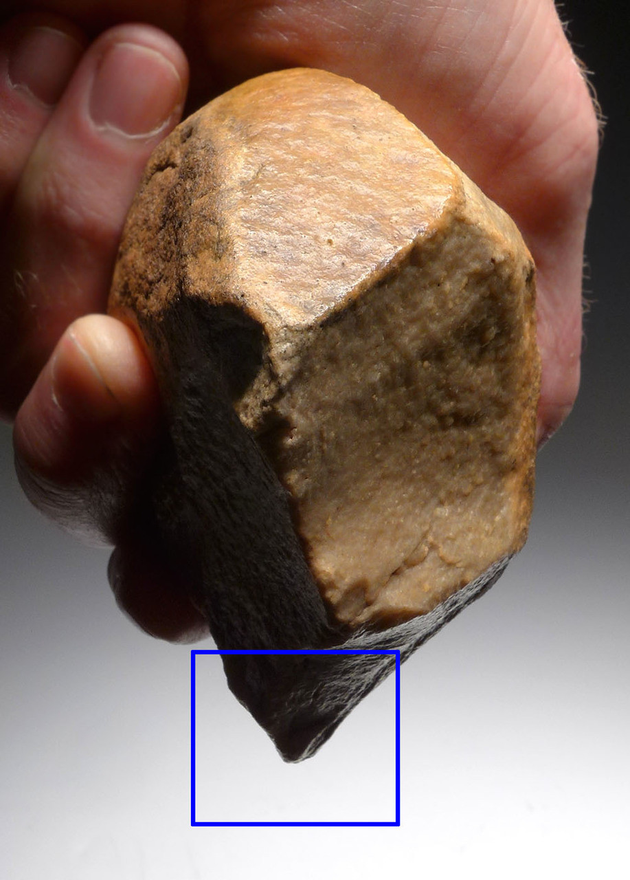 LOWER PALEOLITHIC OLDOWAN PEBBLE CHOPPER AXE - EARLIEST HUMAN ARTIFACT *PB132