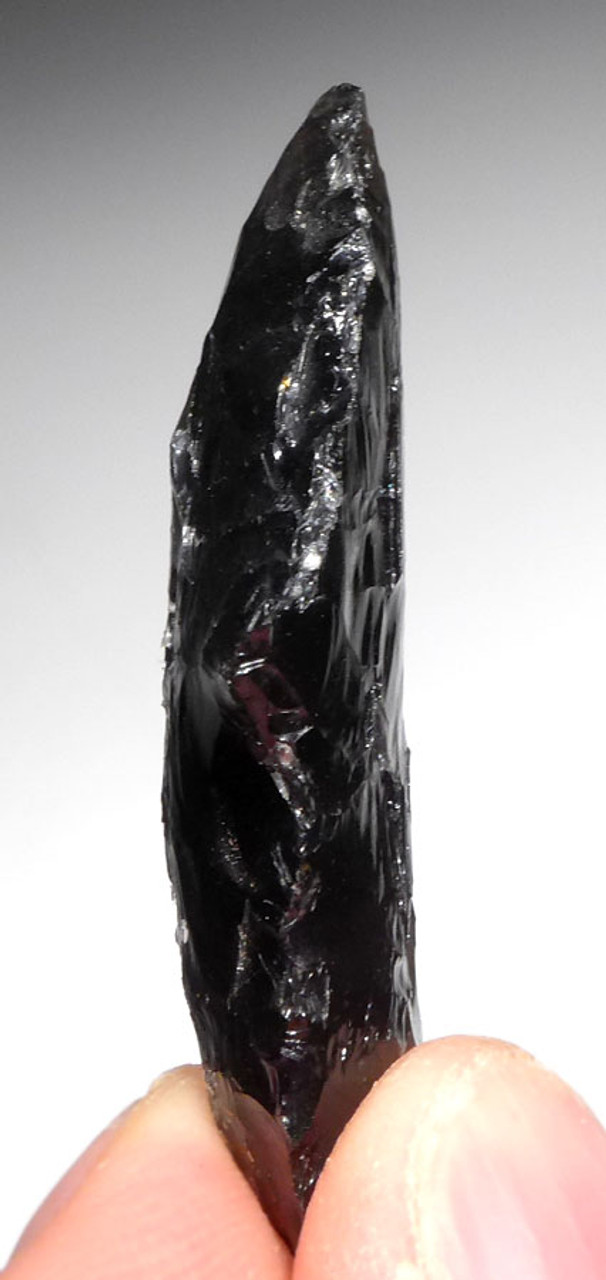 EXCEPTIONAL PRE-COLUMBIAN OBSIDIAN ATLATL SPEARHEAD POINT FROM THE HEFLIN COLLECTION * PC263