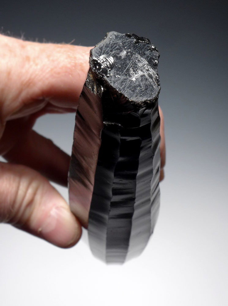 PRE-COLUMBIAN OBSIDIAN PRISMATIC BLADE CORE AZTEC