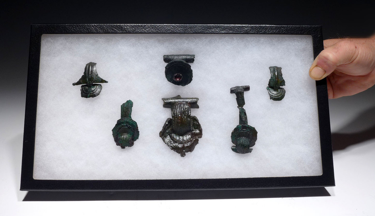 EXTREMELY RARE ANCIENT CELTIC BRONZE JEWELRY GROUP OF THE HIGHEST WORKMANSHIP UNIQUE TO THE CELTS *CEL005