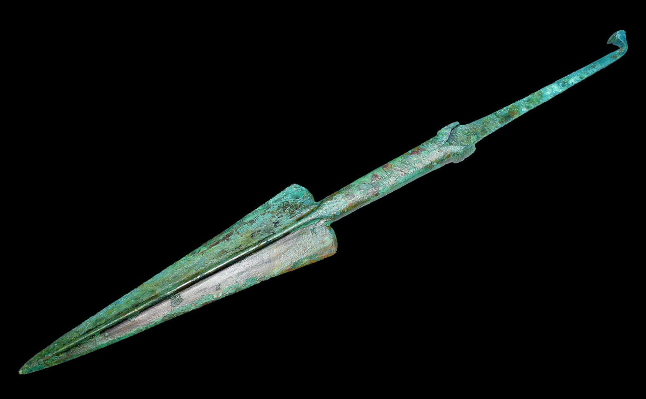 LARGE MUSEUM-CLASS ANCIENT LURISTAN BRONZE SPEAR LANCE HEAD WITH LONG TANG *LUR118