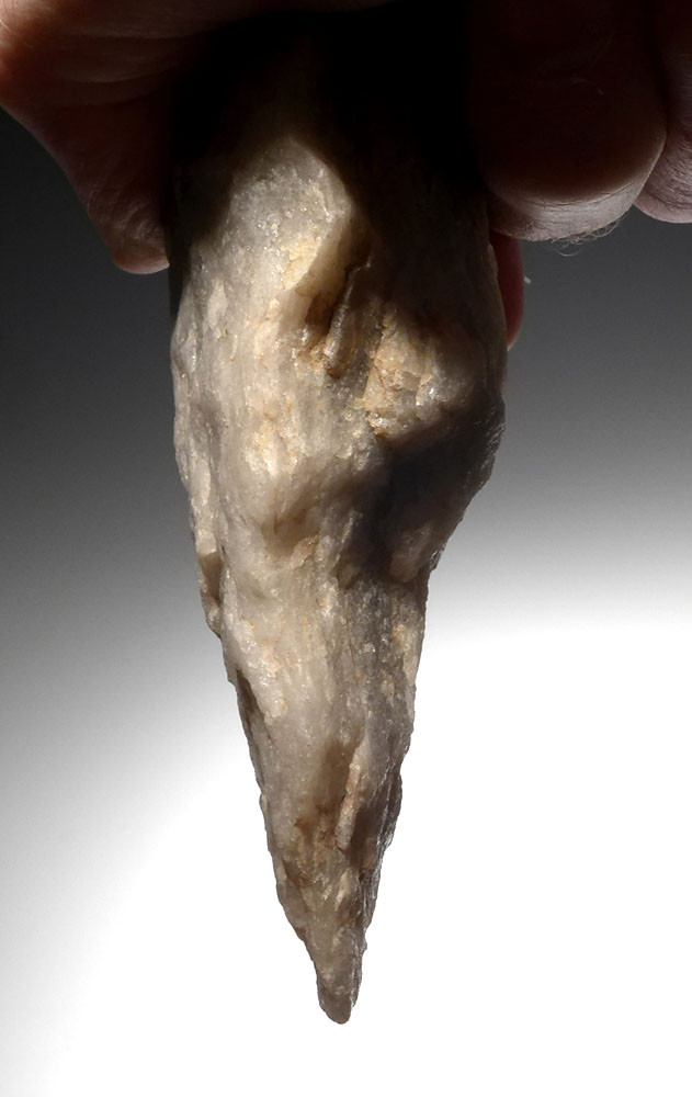 MUSEUM-CLASS ACHEULEAN PRESTIGE HAND AXE IN SPARKLING QUARTZ