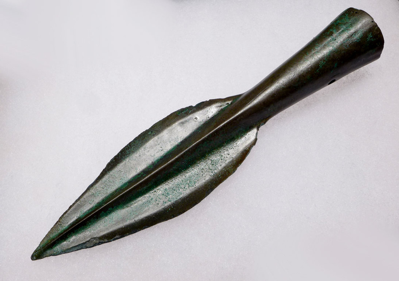 FINEST ANCIENT ACHAEMENID BRONZE SPEARHEAD FROM THE FIRST PERSIAN EMPIRE *NE176