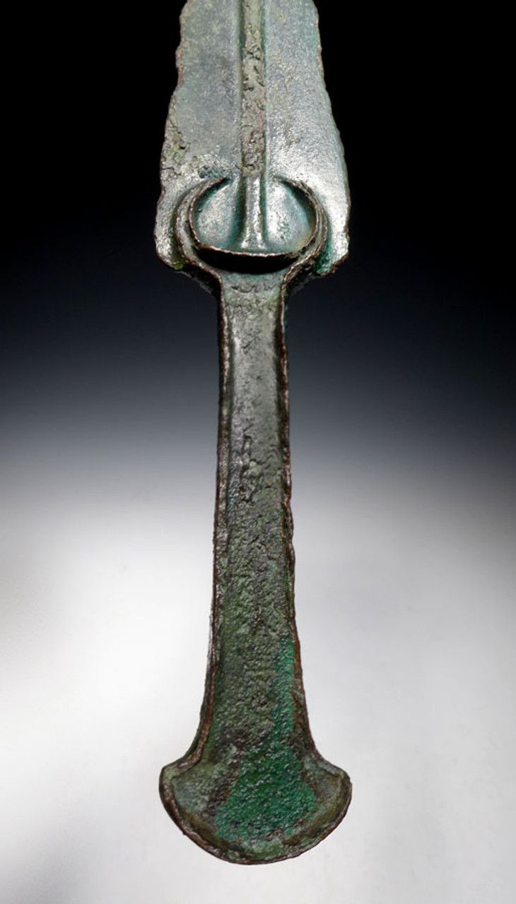 ANCIENT BRONZE LURISTAN DAGGER WITH PENANNULAR RIB ON INTEGRAL HANDLE *LUR100