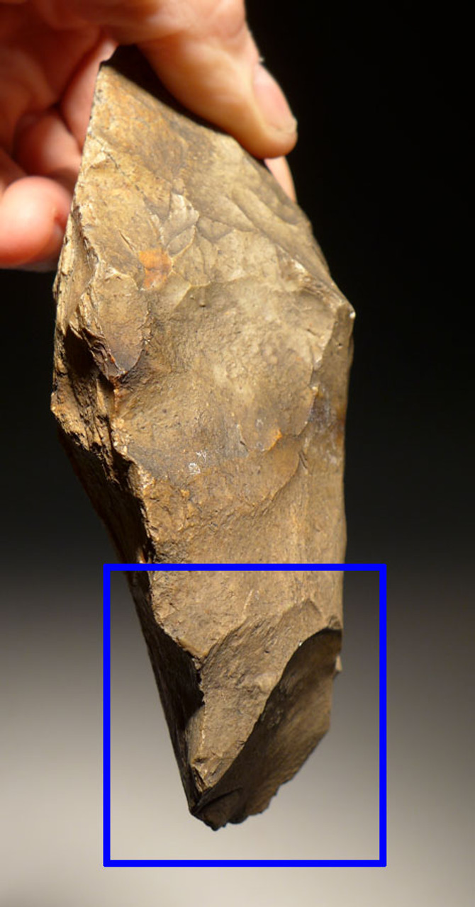 PREHISTORIC HOMO ERECTUS ACHEULEAN FLINT CLEAVER HAND AXE OF THE FINEST WORKMANSHIP FROM FRANCE  *ACH212