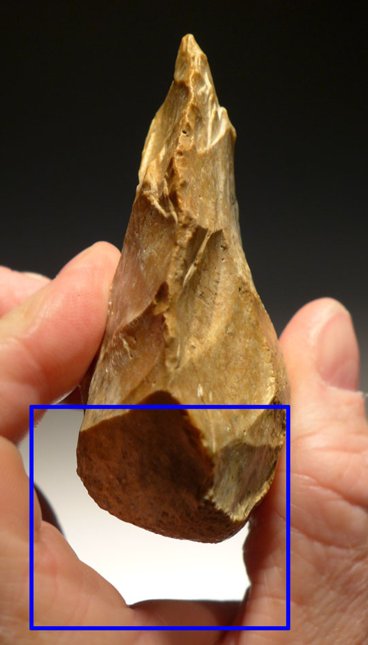 EXCEPTIONAL NEANDERTHAL MOUSTERIAN FLINT CORDIFORM HAND AXE FROM FRANCE *M356