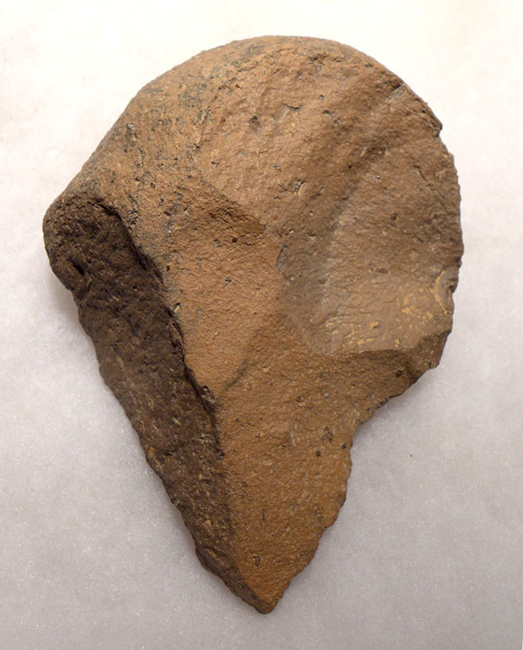 AFRICAN OLDOWAN PEBBLE PROTO AXE WITH POINTED TIP SHOWING EVOLVING TOOL DESIGN *PB125