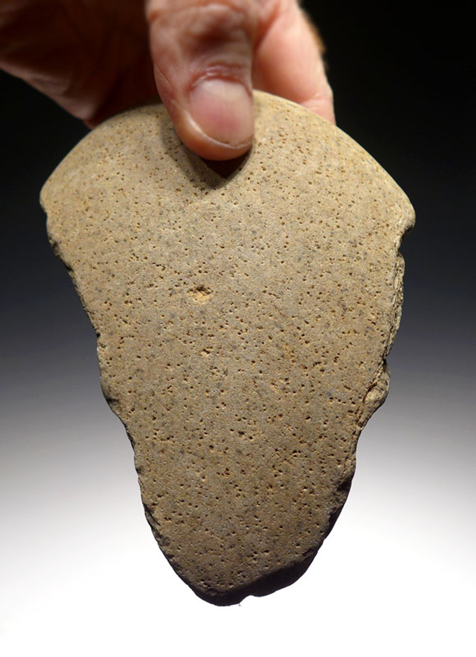 RARE EUROPEAN OLDOWAN POINTED PEBBLE AXE SHOWING EVOLVING HUMAN TOOL DESIGN *PB116