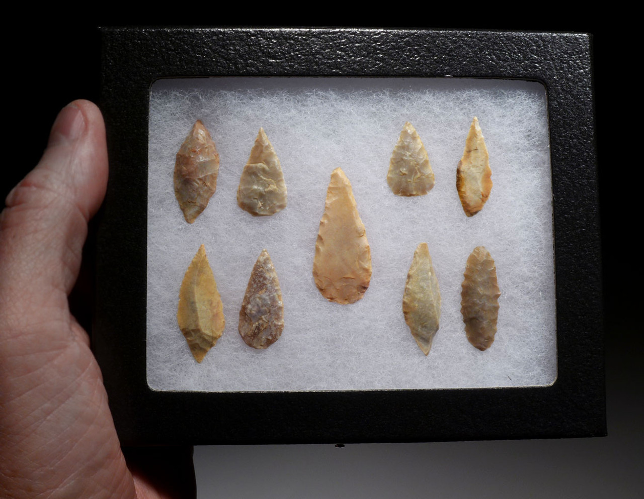 NINE EXCEPTIONAL MICROLITHS CAPSIAN AFRICAN NEOLITHIC ARROWHEADS *CAP234