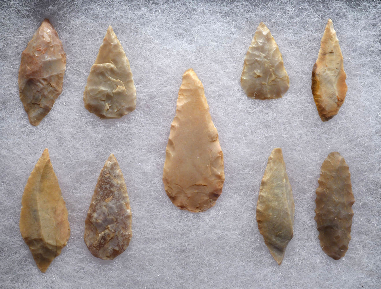 NINE EXCEPTIONAL MICROLITHS CAPSIAN AFRICAN NEOLITHIC ARROWHEADS *CAP234