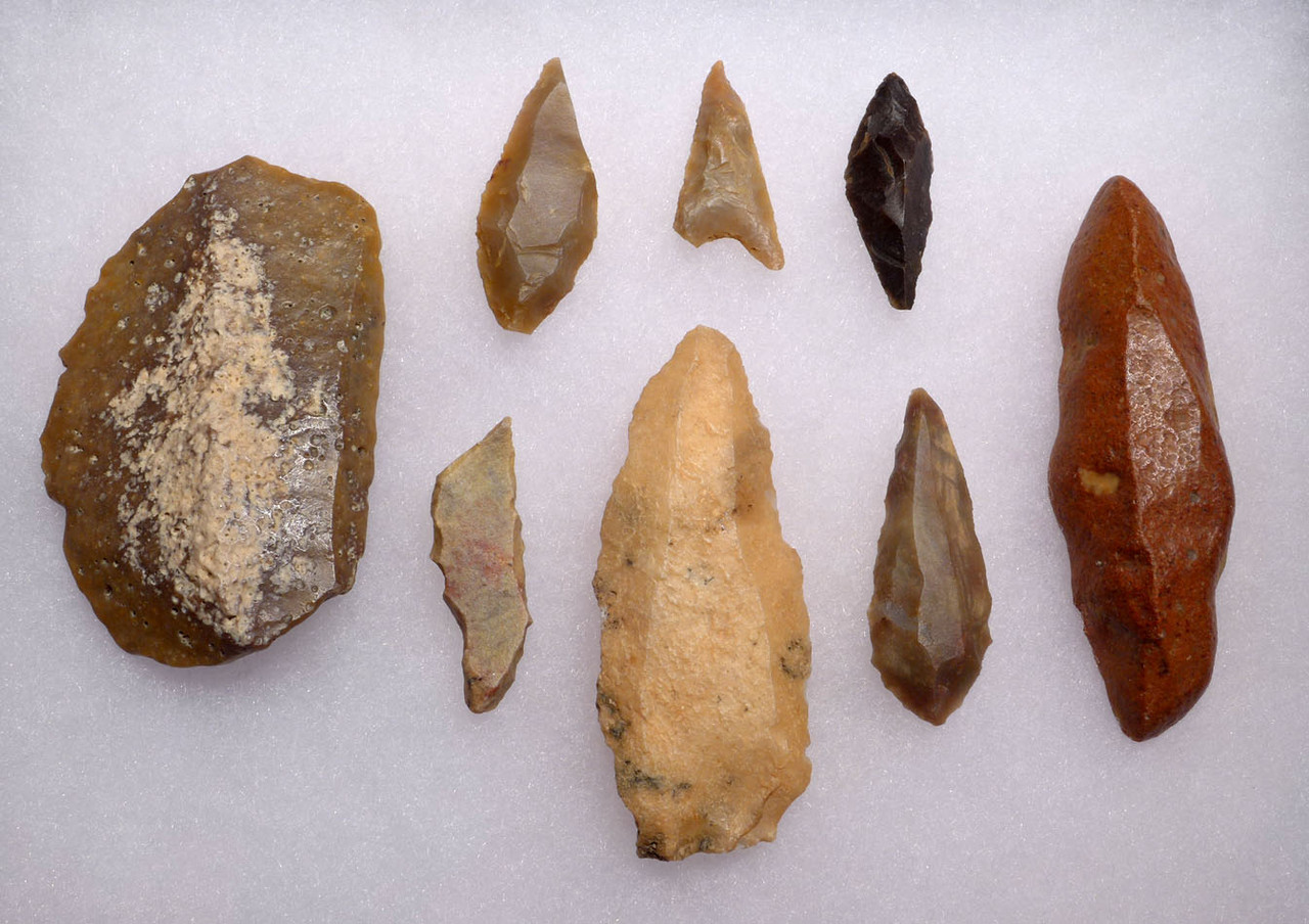 SAMPLER COLLECTION OF VARIOUS CAPSIAN AFRICAN NEOLITHIC STONE TOOLS *CAP231