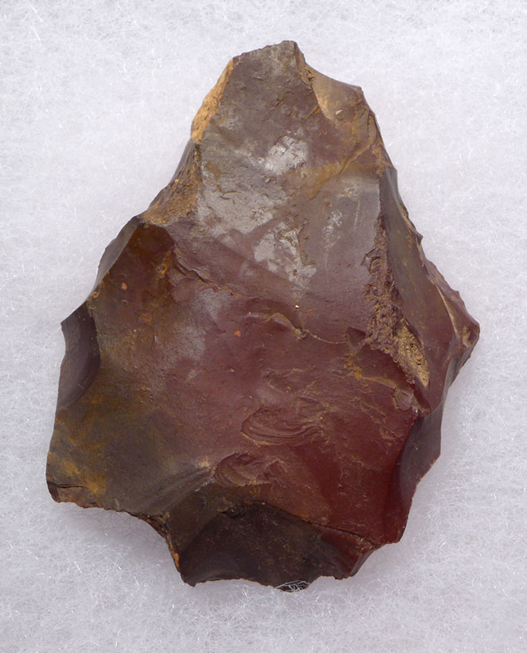 WINE RED JASPER NEANDERTHAL SIDE SCRAPER MOUSTERIAN FLAKE TOOL FROM FONTMAURE FRANCE *M396