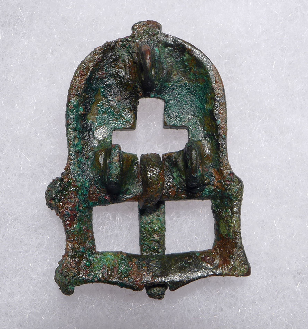 ANCIENT CHRISTIAN ROMAN BYZANTINE STRAP BUCKLE WITH CROSS DECORATION  *R233