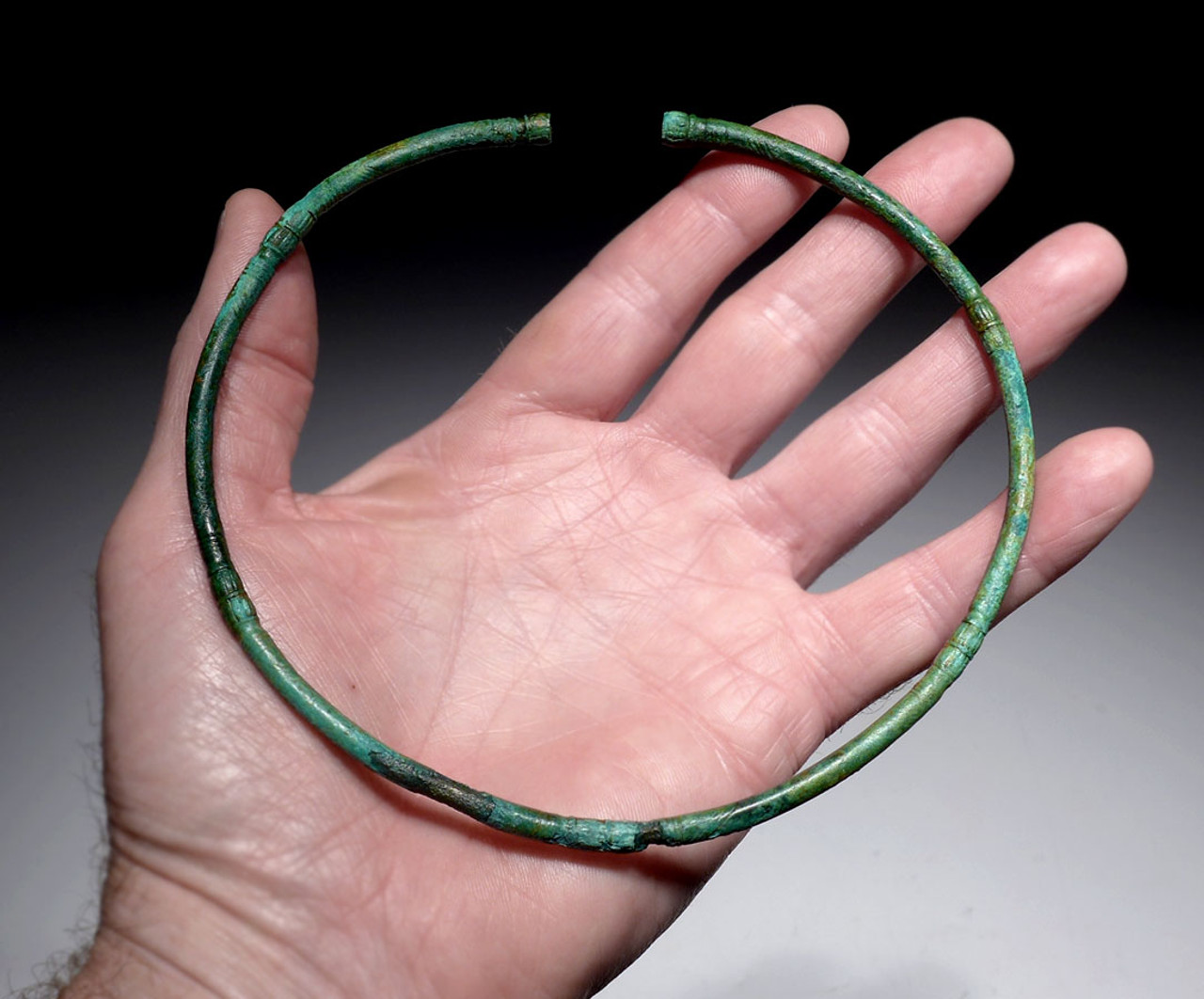 MIDDLE BRONZE AGE JEWELRY TORC NECKLACE RING FROM ANCIENT GERMANY  *EB005