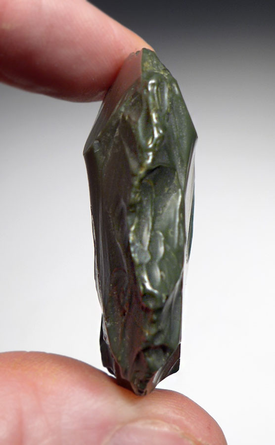 TENERIAN AFRICAN NEOLITHIC ROBUST GREEN JASPER DISCOIDAL SCRAPER