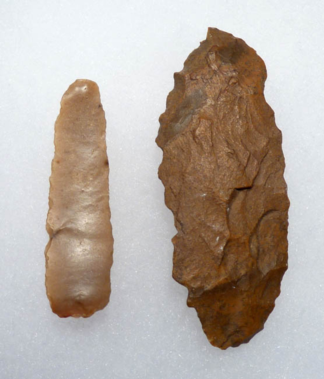 EGYPTIAN PRE-DYNASTIC NEOLITHIC FLINT FLAKED TOOL SET WITH BLADE AND SAW DENTICULATE  *CAP173