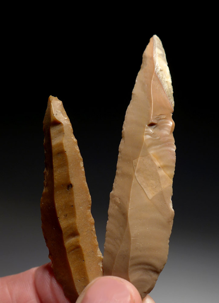 TWO FINEST EGYPTIAN NEOLITHIC PREDYNASTIC FLINT KNIVES  *CAP245