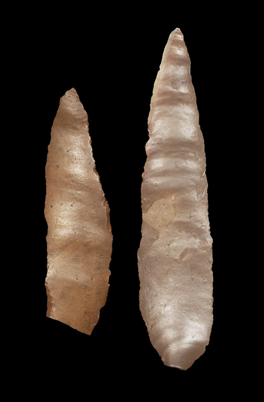 TWO FINEST EGYPTIAN NEOLITHIC PREDYNASTIC FLINT KNIVES  *CAP245