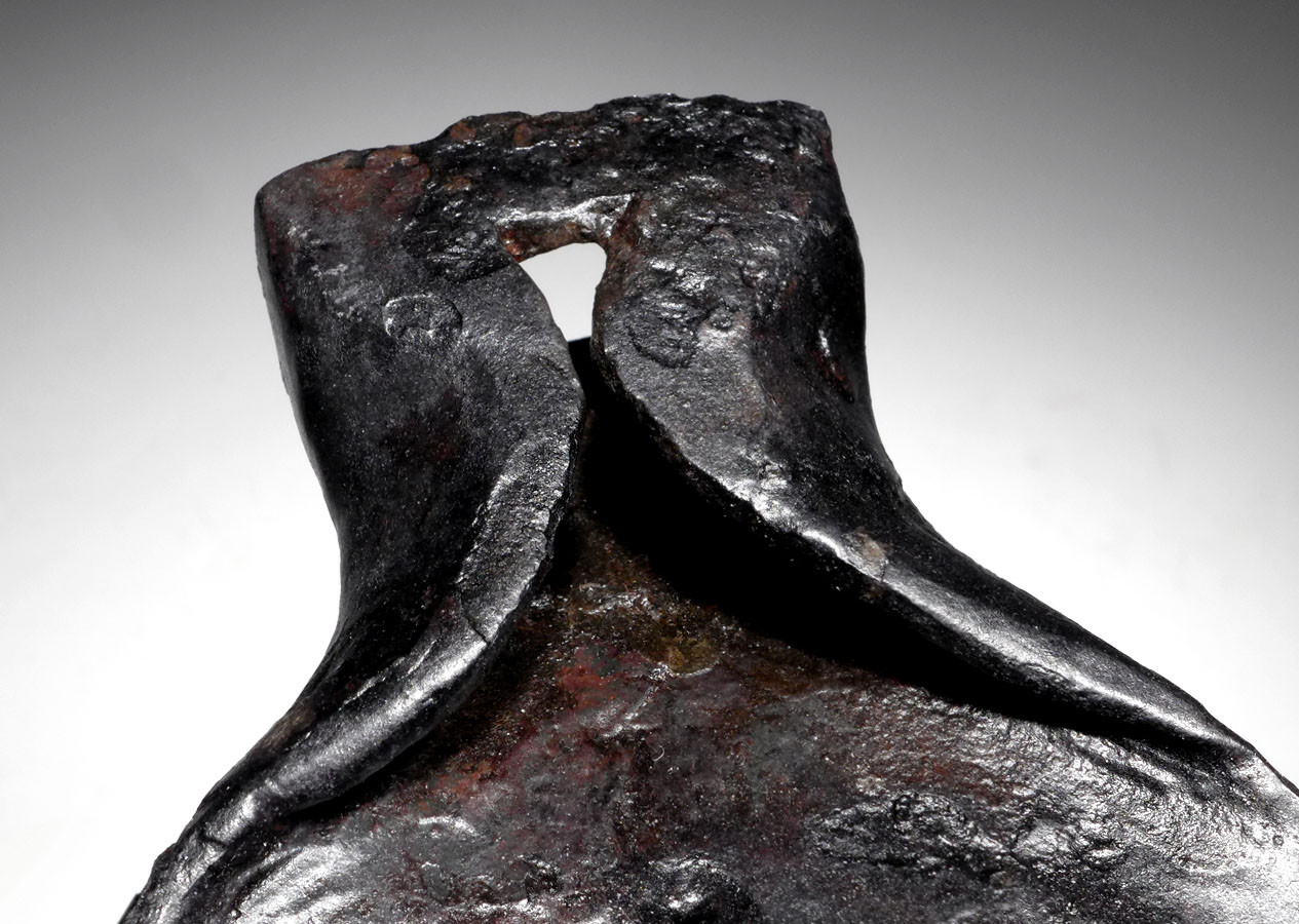 RARE ANCIENT LATE CELTIC IRON SOCKETED AXE OF EXCEPTIONAL