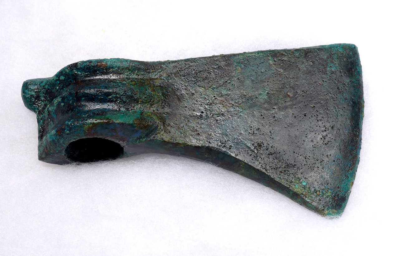 ANCIENT BRONZE BATTLE AXE WITH INCREDIBLE PATINA FROM NEAR EASTERN LURISTAN  *LUR195