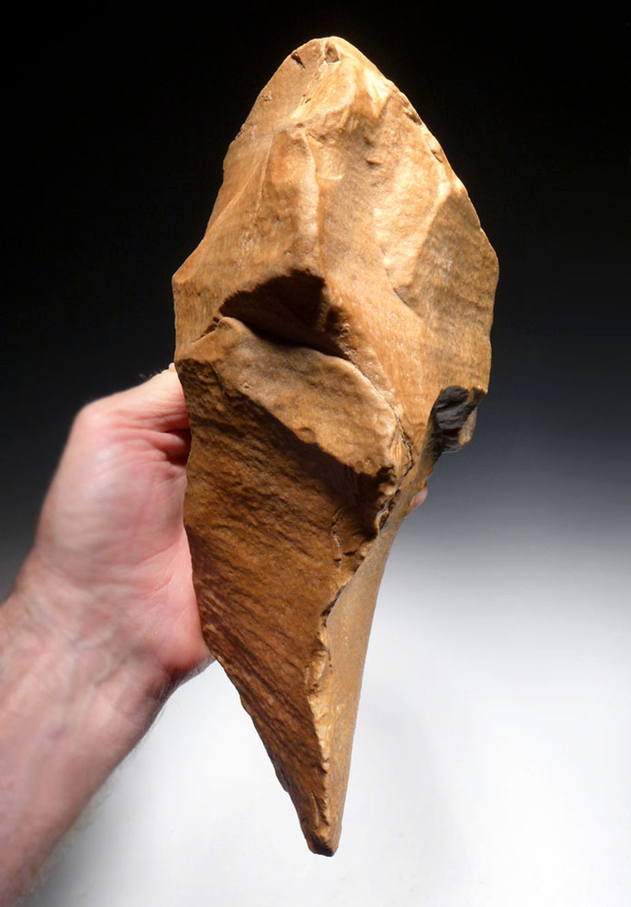 ENORMOUS MUSEUM-CLASS HOMO ERECTUS ELEPHANT KILLER HAND AXE FROM THE ACHEULEAN  *ACH429