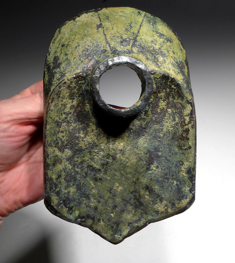 EXTREMELY RARE TEMPLE BUILDING ANCIENT BRONZE DIGGING HOE SHOVEL
