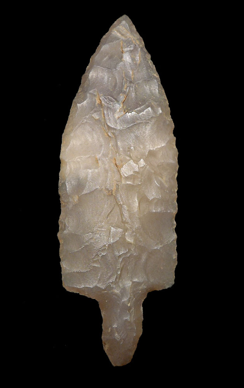 FINEST BIFACIAL TRANSLUCENT TANGED LEAF ARROWHEAD OF THE CAPSIAN AFRICAN NEOLITHIC  *CAP278