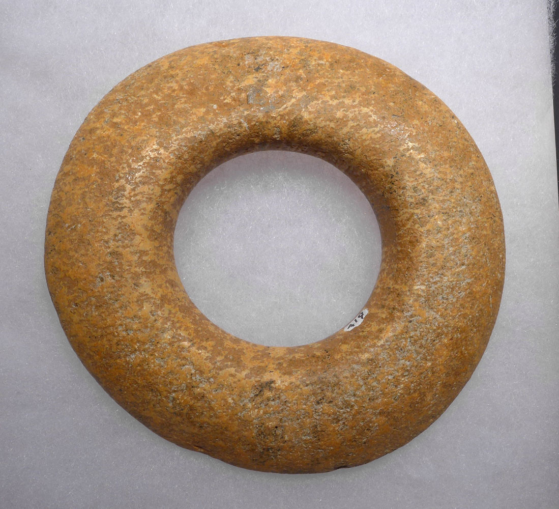 SCARCE UNBROKEN STONE RING MACE HEAD OF THE CAPSIAN AFRICAN NEOLITHIC  *CAP289