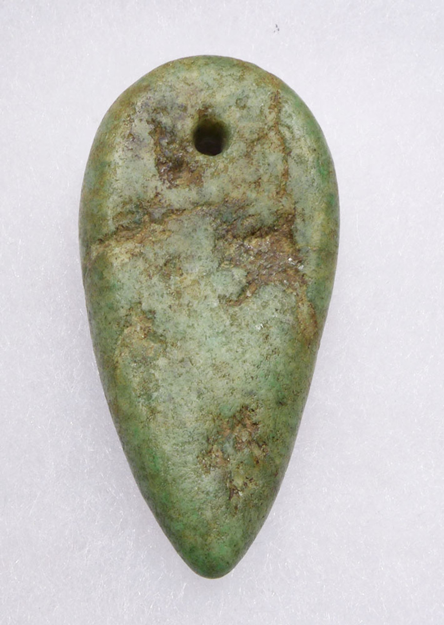 CAPSIAN AFRICAN NEOLITHIC LARGE DRILLED GEMSTONE PENDANT IN AMAZONITE ...