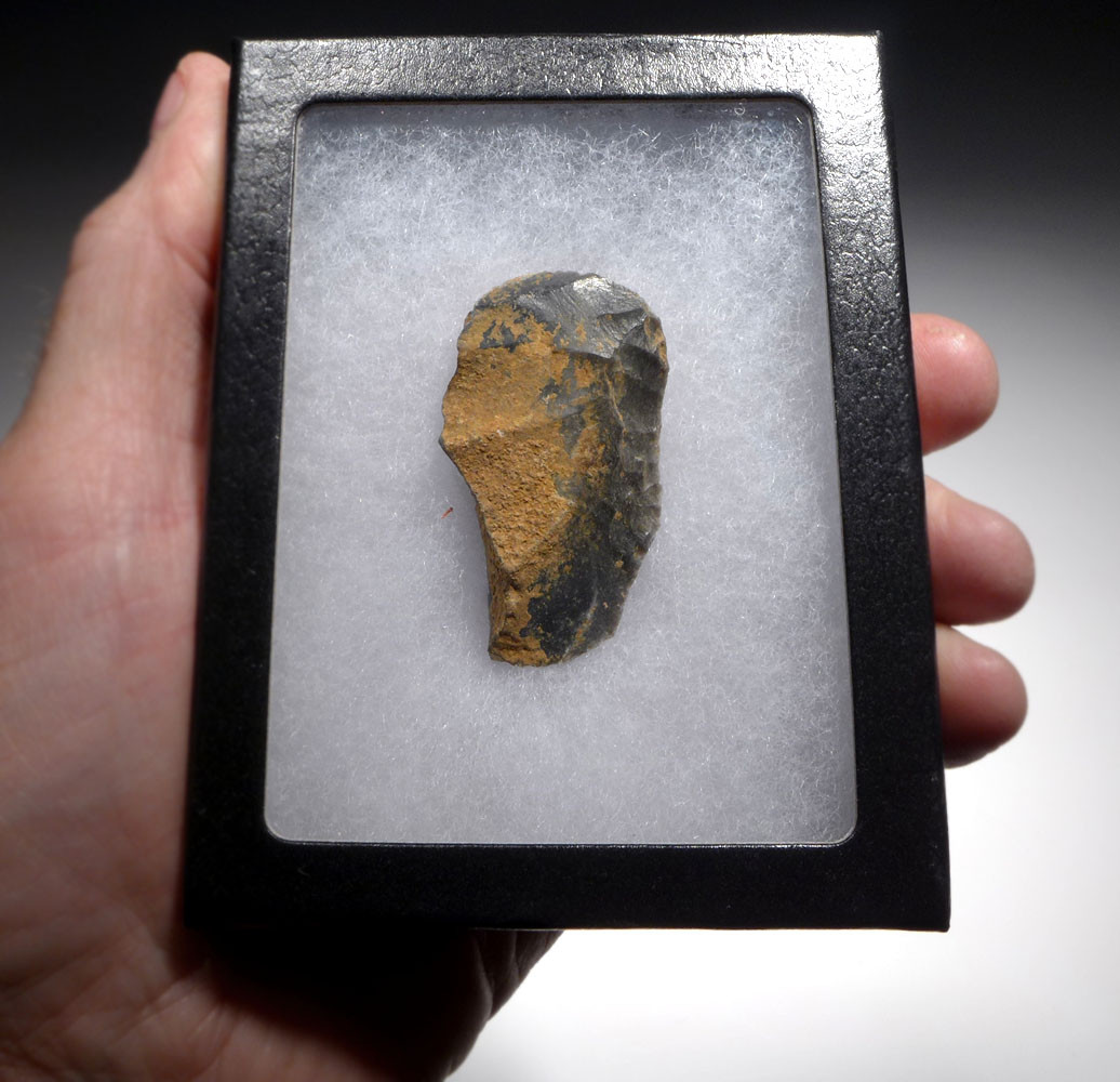 CHOICE NEANDERTHAL MOUSTERIAN BACKED KNIFE FLAKE TOOL FROM